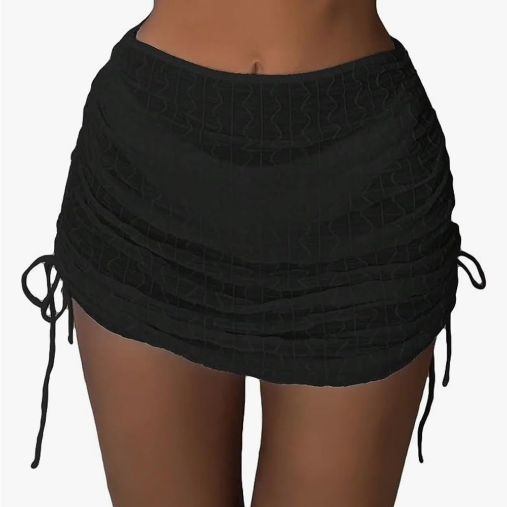 Falainetee Women's Drawstring Solid Ruched Summer… - image 2